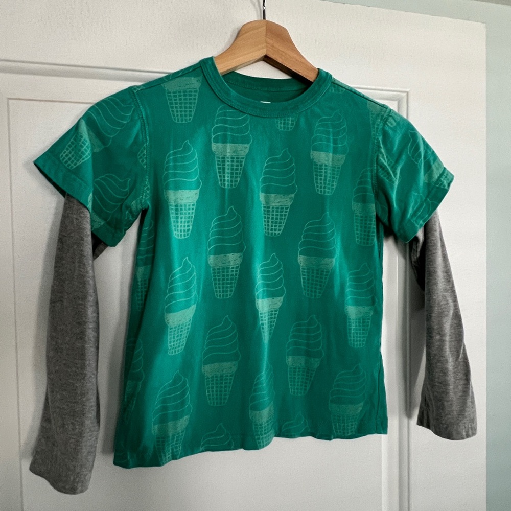 Tea Collection Green Ice Cream Long Sleeve Tee
